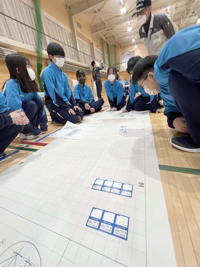 【写真】広尾中学校で防災授業