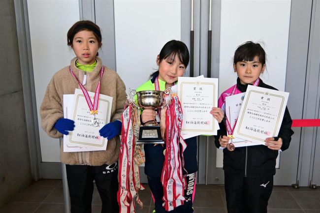 【写真】4年男子の黒坂大会新 全十勝児童スケート選手権