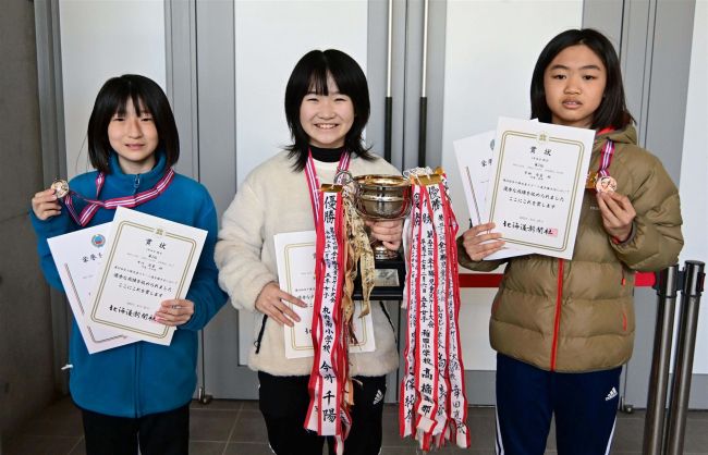 【写真】4年男子の黒坂大会新 全十勝児童スケート選手権