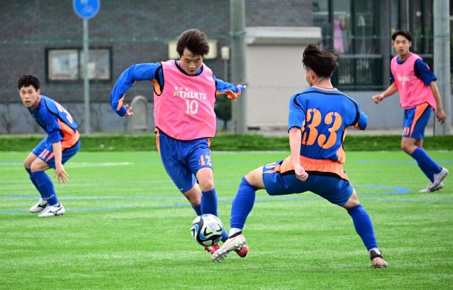 【写真】帯北サッカー部4季ぶりプリンスリーグへ闘志、備え万全、15日開幕