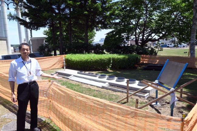 倒壊の伊福部昭記念碑　８月に再整備　音和の森から町文化センター広場へ　音更