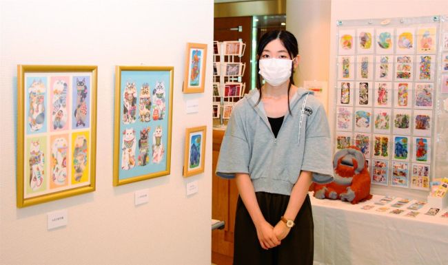 動物をモチーフに加藤さんが作品展　福原記念美術館　鹿追