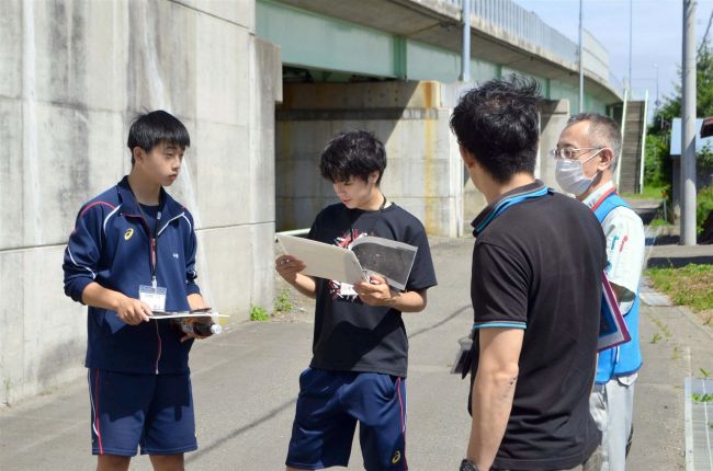 避難路見直し　池田高生が協力　利別地区　池田大橋通行止め考慮
