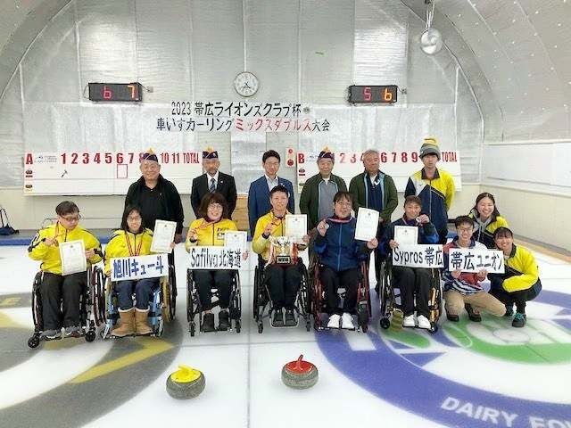 Ｓｙｐｒｏｓ帯広（鈴木、土屋）準優勝　カーリングライオンズクラブ杯車いすミックスダブルス大会