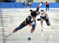 日本選手団はじめ公式練習始まる　出場は２５カ国２６４人　スケートＷ杯帯広大会 8