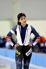 ディビジョンＡ女子５００メートル・１本目で６位の稲川くるみ（金野和彦撮影）