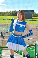 帯広の森野球場で行われたファイターズの公式戦で「地元凱旋」した日戸さん（２０２２年８月２４日）