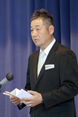 式辞を述べる森浦協賛会長（平栗玲香通信員撮影）
