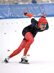 【男子１０００メートル】１分１５秒０７のタイムで優勝した久保颯大（白樺学園）