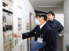 大樹消防署長が防火査察 2