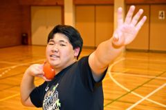 陸別中学校　朝倉春希さん　陸上競技砲丸投げ 12