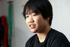 インタビューに応える野口さん（平栗玲香通信員撮影）