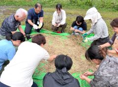 昨年９月に浦幌で行われた脱穀イベントの様子