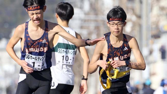 【写真】帯一中出の林がアンカーで力走、札幌山の手１１位　全国高校駅伝