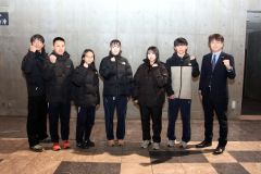 全道中学スケートに向け抱負　鹿追中と瓜幕中の生徒５人