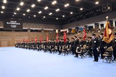 出初め式に参加した消防団員ら