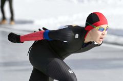 【男子５０００メートル】ラスト１周でスパートをかける木本拓真（更別中央）