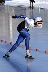 【女子１０００メートル】１分２９秒４１のタイムで優勝した今井千陽（札内）は５００メートルに続いて二冠を達成した