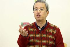 作品のぬくもりを象徴する主人公の親友役を演じた小宮さん（平栗玲香通信員撮影）