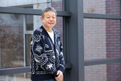 自身が感動した鹿追町民との触れ合い、美しい風景など実体験を「映画に詰め込んだ」と話す藤監督（平栗玲香通信員撮影）