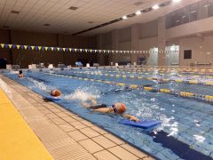 冬期間も熱心に練習に励む足寄水泳少年団の子どもたち