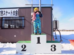 １年生男子の表彰台
