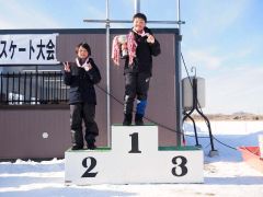 ５年生男子の表彰台
