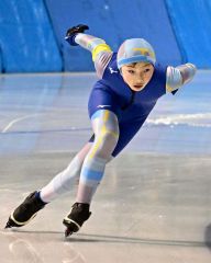 【男子１０００メートル】総合優勝した川村莞太の滑り