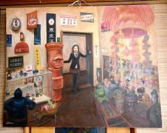 村野さんの孫が描いた店舗の絵。これだけは非売品