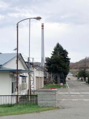 撤去工事開始前の煙突