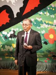 開会式であいさつする平井昭徳実行委員長