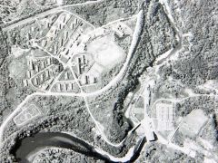 地図作製の手掛かりとなった黒石平の航空写真（地域の宝さがしの会提供）