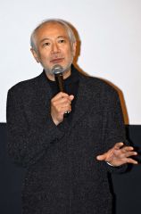 舞台あいさつする主演の中原さん(23日午前11時20分、須貝拓也撮影)