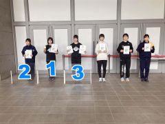 女子１０００メートルの上位入賞者