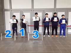男子３０００メートルの上位入賞者