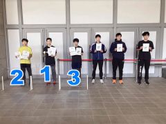 男子１５００メートルの上位入賞者