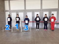 女子１５００メートルの上位入賞者
