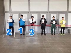 男子５００メートルの上位入賞者