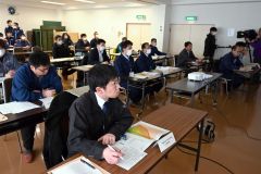 津波アニメーションを説明　広尾で対策協議会 2