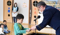 幼年消防クラブ修了式　池田保育園 2
