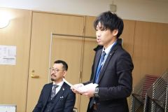 感謝を述べる葛西実行委員長