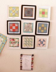 展示されているパッチワーク作品