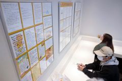 店内の壁に掲げられた、インデアン長崎屋帯広店の思い出エピソード（１９日午前１０時２０分ごろ）