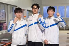 箱崎（帯南商高）磯村（帯緑園中）野原（中札内小）競泳の全国ＪＯＣジュニア五輪杯春季大会へ意欲