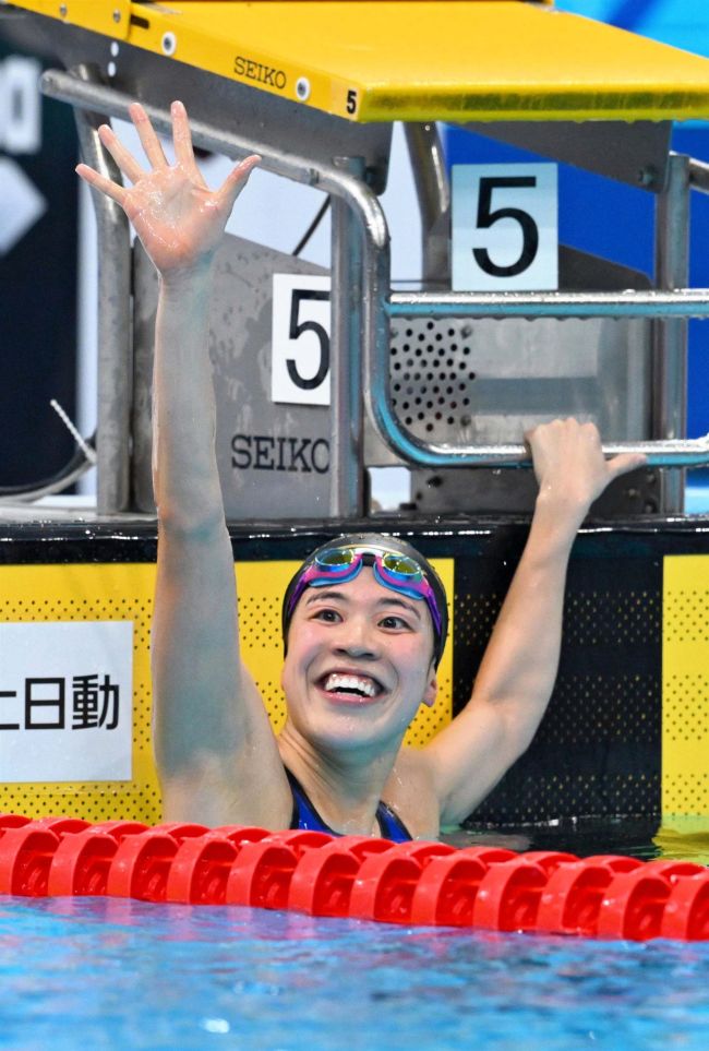 蝦名（帯大谷高出）坂田（ＪＯＹＦＩＴ帯広）今夜の決勝へ　競泳パリ五輪選考会