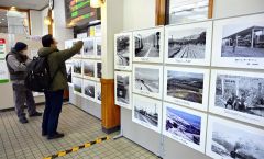 ＪＲ根室線最終運航日の新得駅の様子（金野和彦撮影