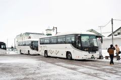 ＪＲ根室線最終運航日の新得駅の様子（金野和彦撮影