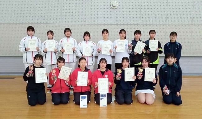 柴田妃夏・大西美海組（帯大谷高）Ｖ　テニスおんおーるチャレンジ大会