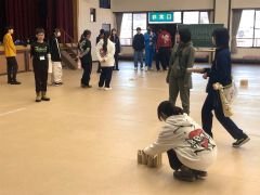 交流研修会でモルックを楽しんだ本別と南三陸の子どもたち