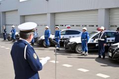 春の交通安全運動出発式（金野和彦撮影）